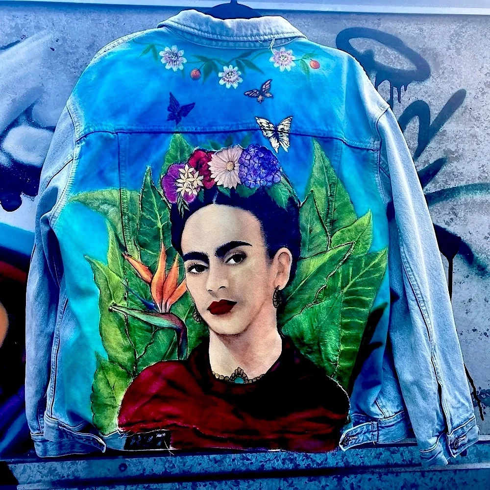Hand Painted Frida Kahlo Jacket - Picture 3 of 16